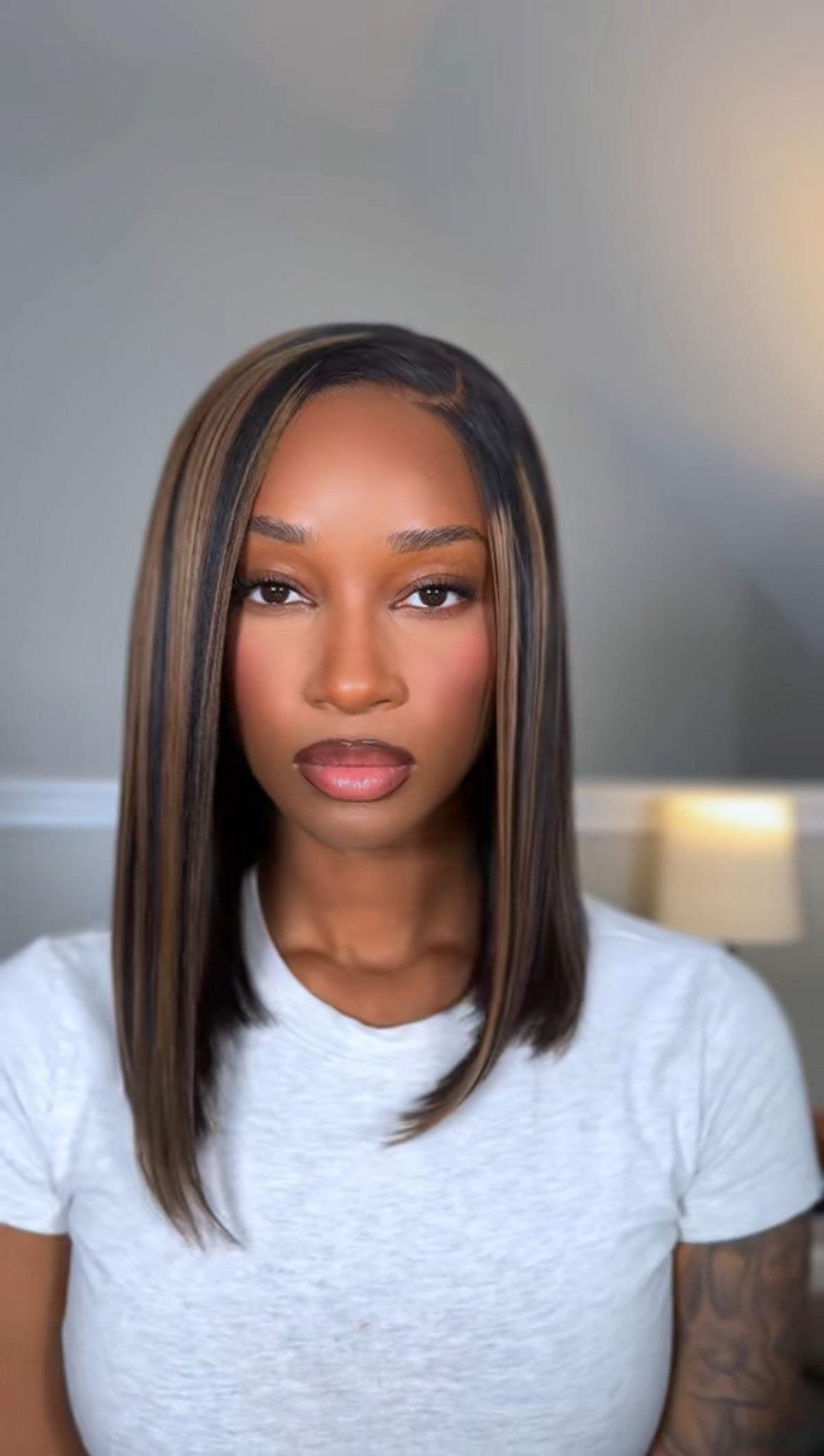 7x5 yaki bob highlighted wig