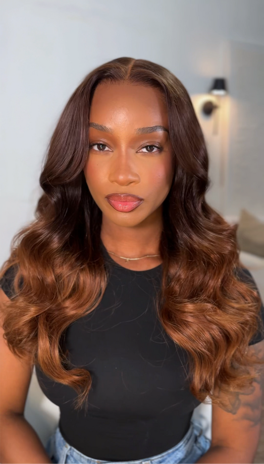 22”Brown Ombre Body Wave 12x6 Pre-Everything Glueless HD Lace Wig